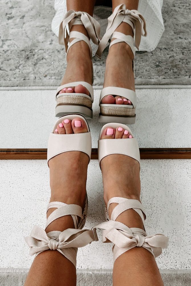 Makayla Ankle Tie Espadrille Wedge Sandals (Bone) · NanaMacs - Image 3