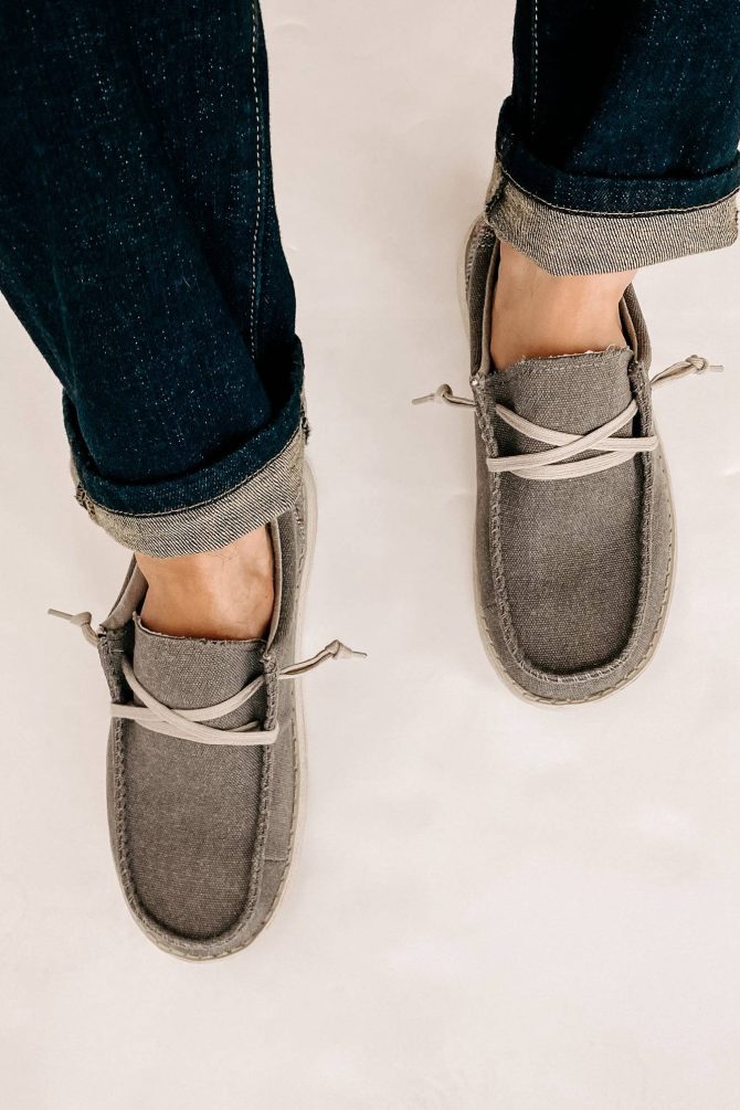 Walk It Out Men's Very G Slip-On Canvas Shoes (Grey) · NanaMacs - Image 2